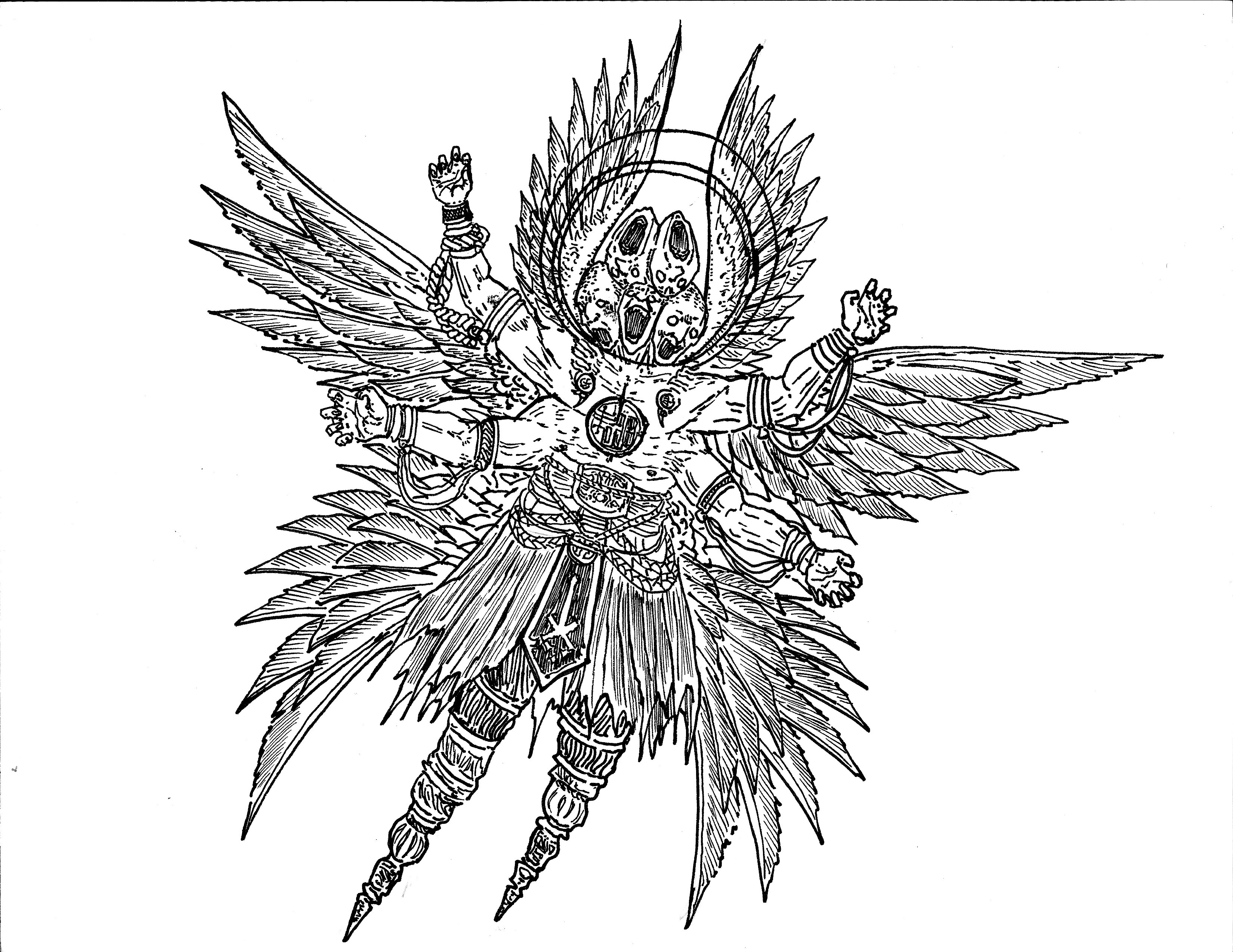 biblical cherubim drawing