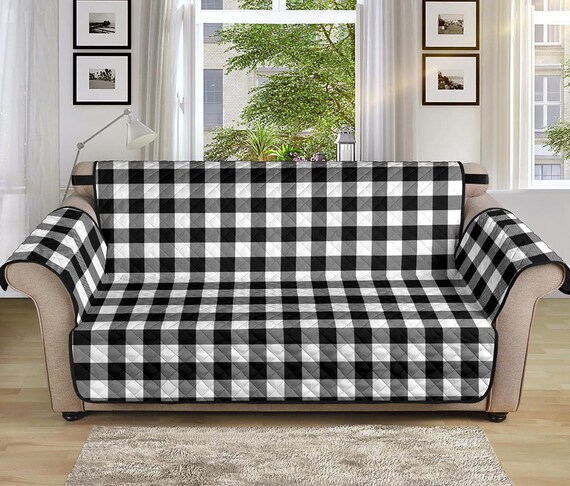 black and white sofa cover