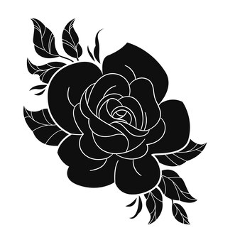 black flowers png