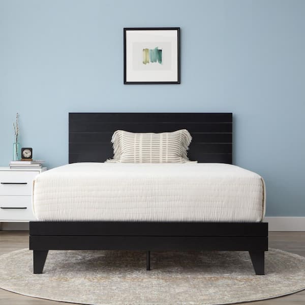 black platform bed frame