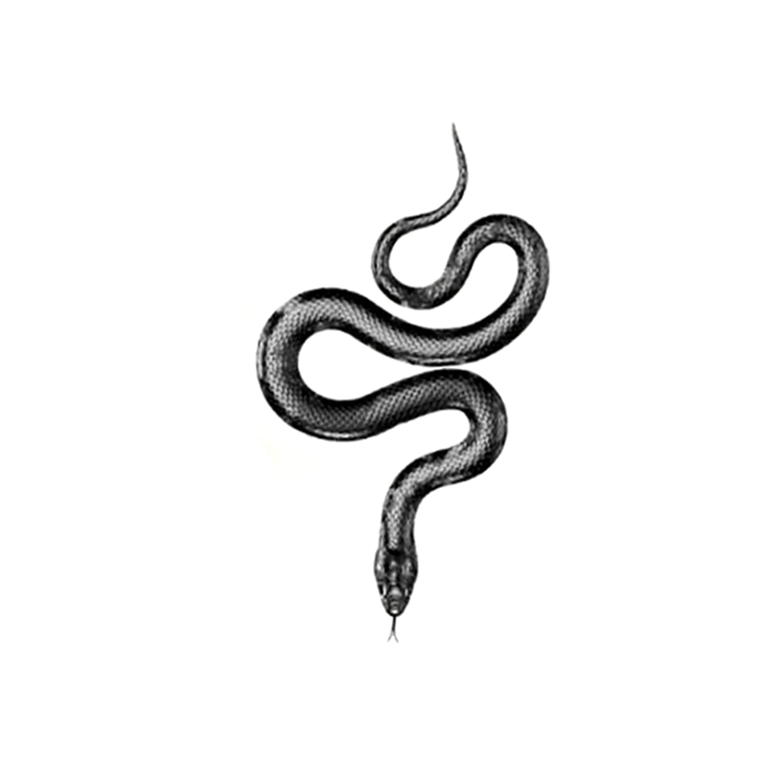 black small snake tattoo