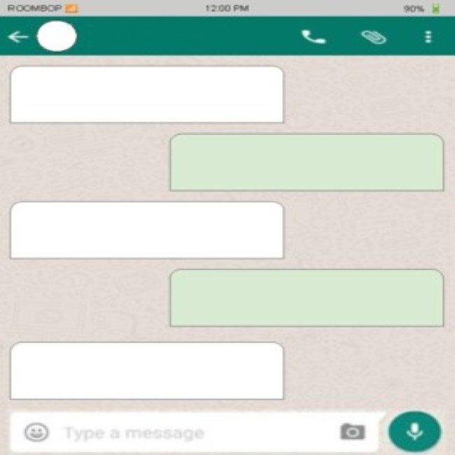 blank whatsapp template