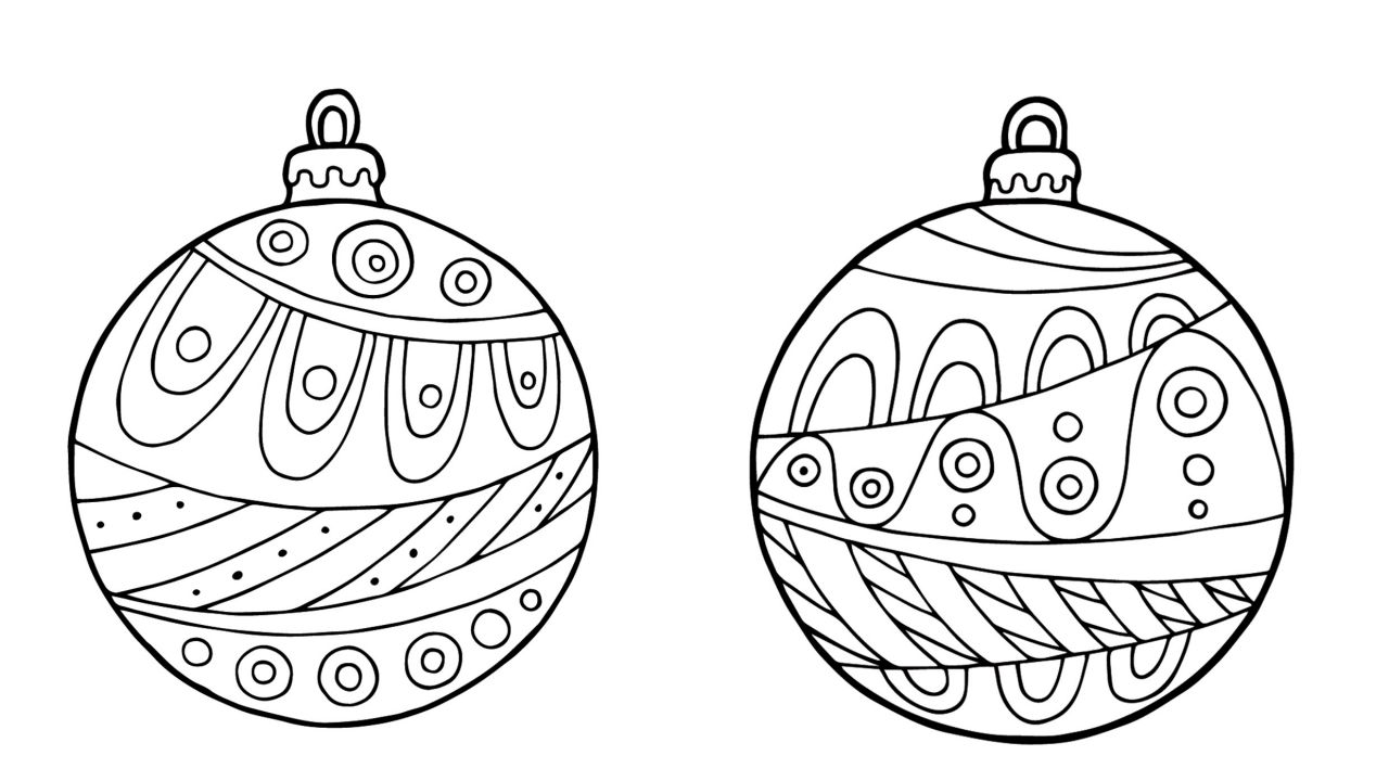 bolas de navidad para colorear e imprimir