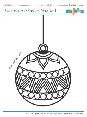 bolas de navidad para colorear pdf