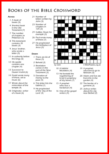 book of old testament crossword