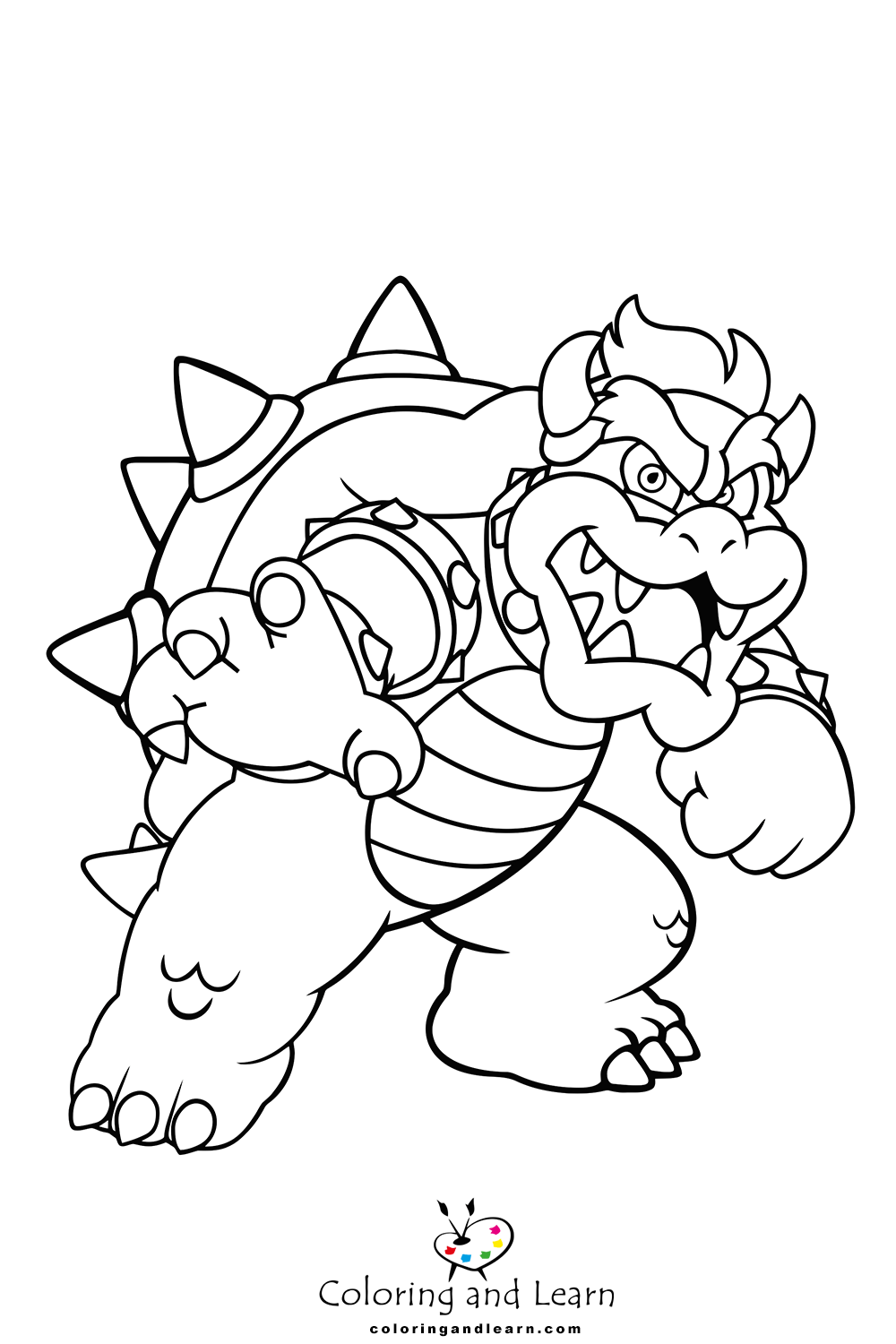 bowser colouring pages