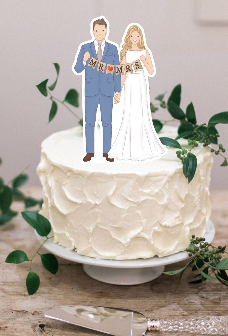 bride and groom wedding cake toppers customized