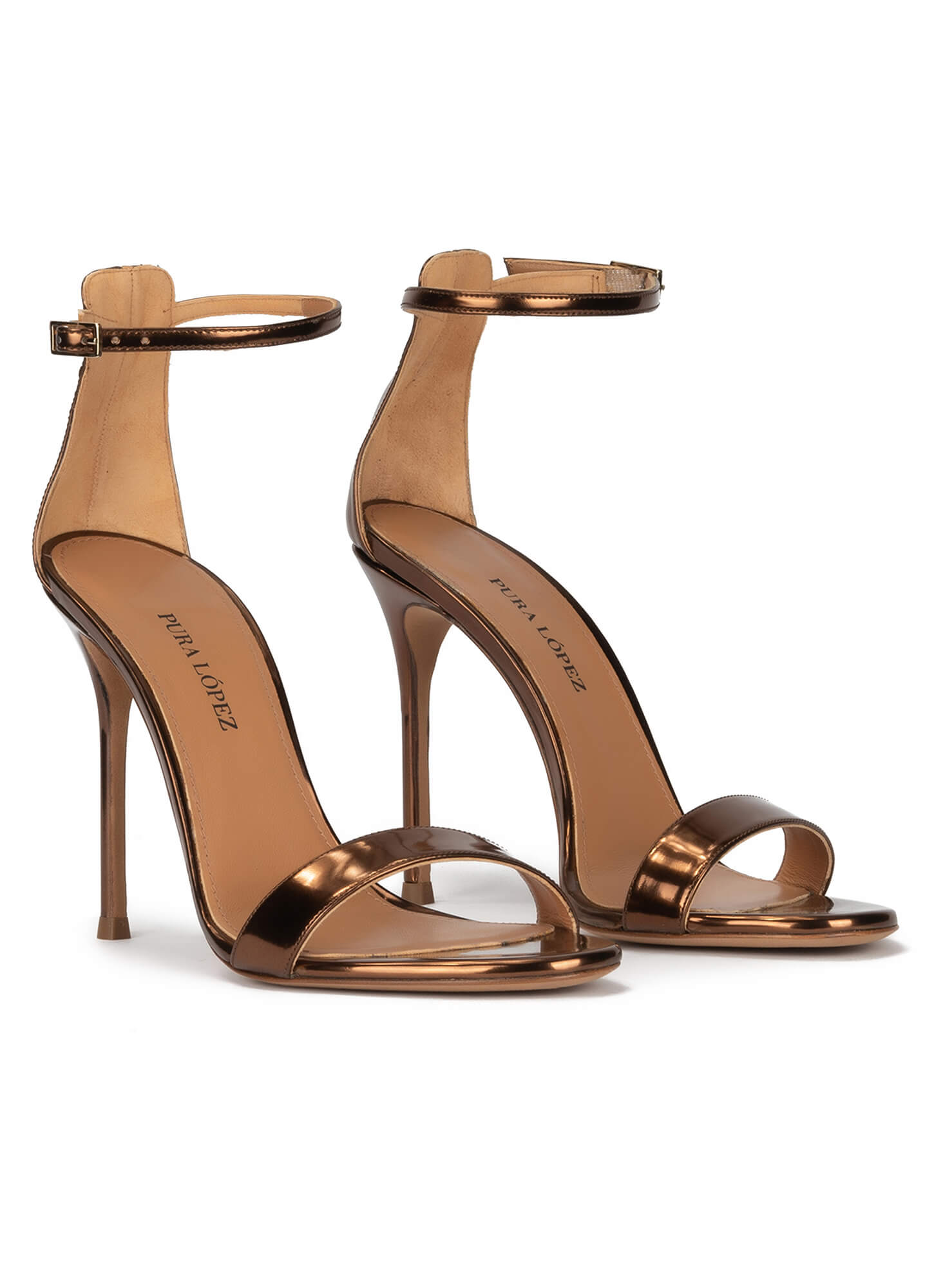 bronze high heel shoes