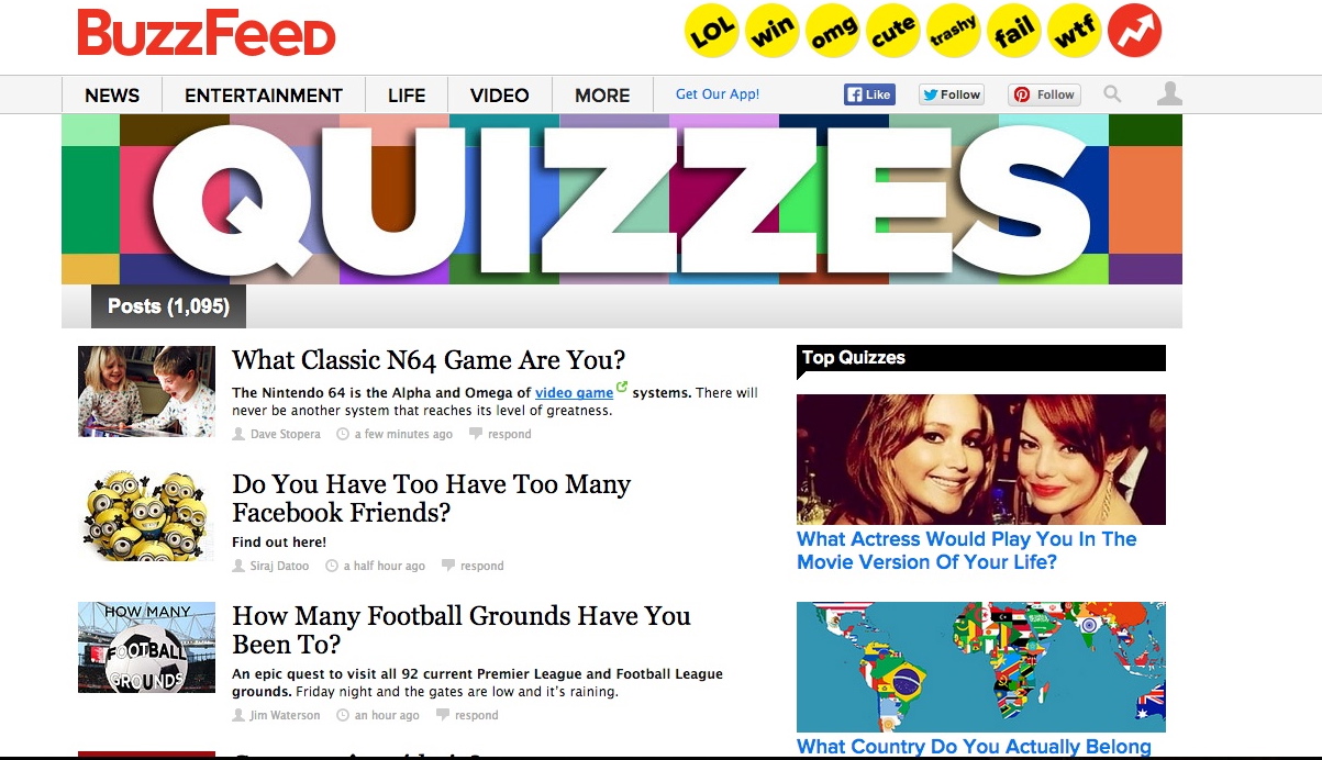 buzzfeed quizzes quizzes