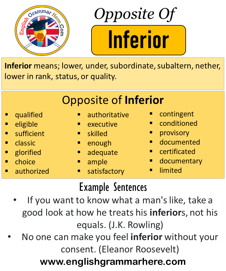 antonym inferior