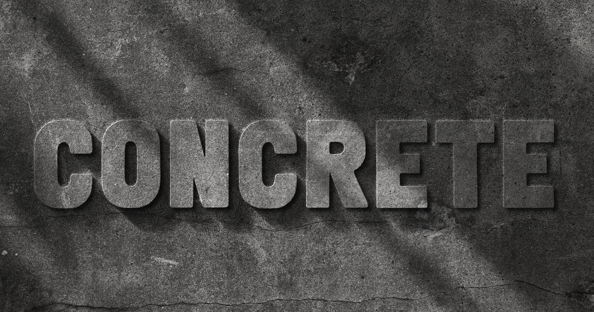 concrete text effect