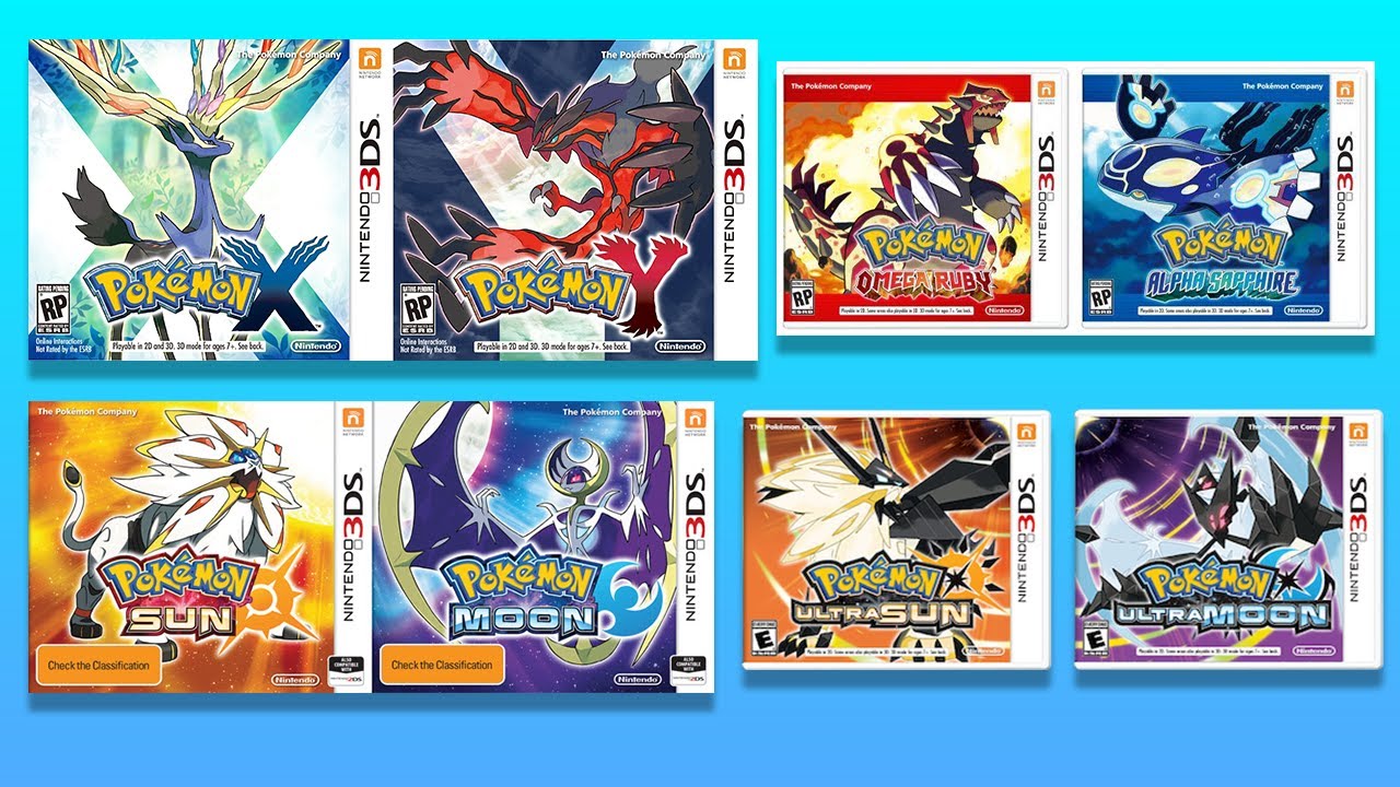 all pokemon games for 3ds