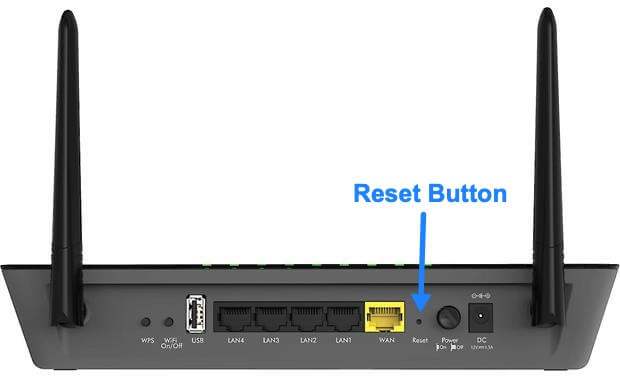 netgear reset router