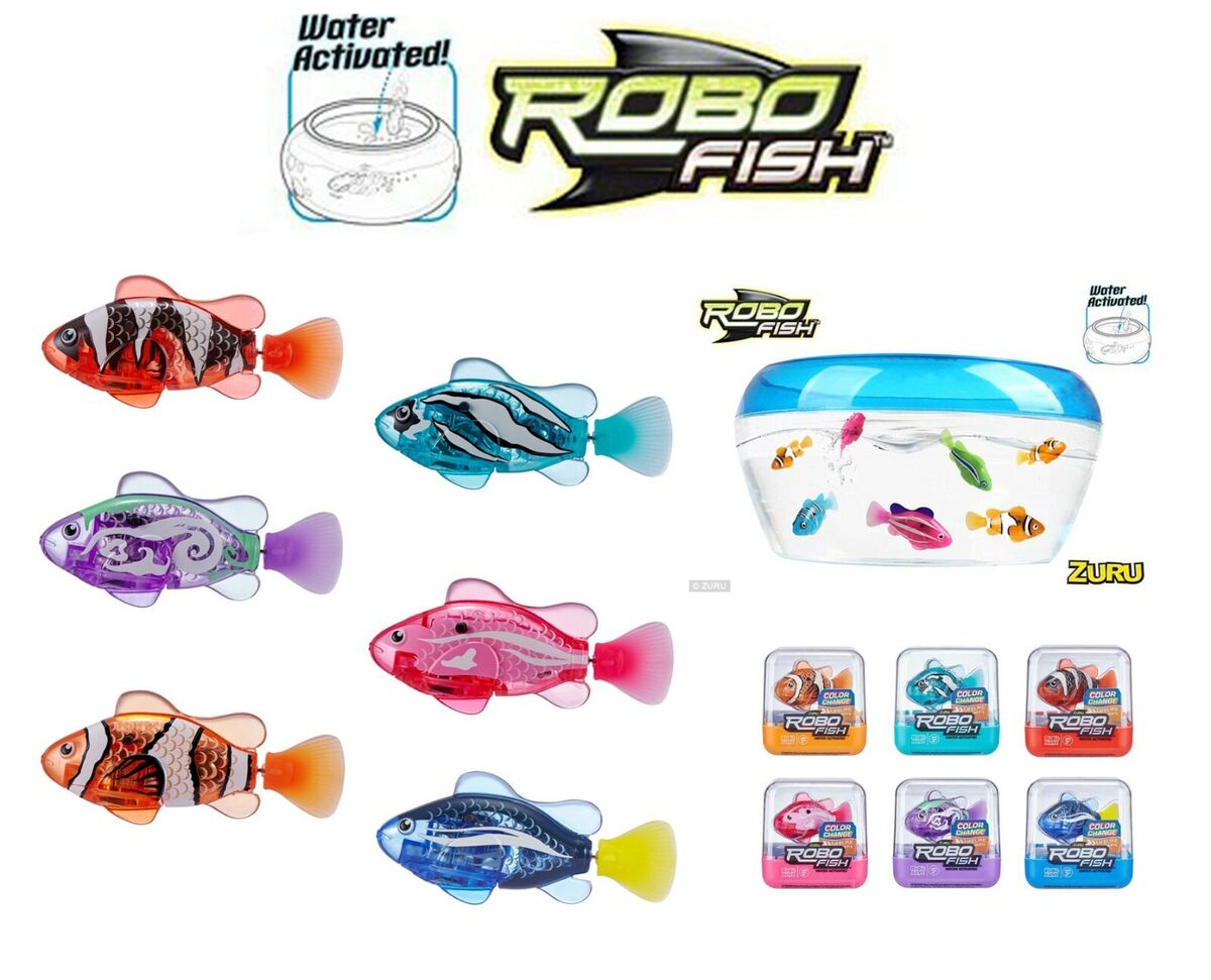 robo fish change battery