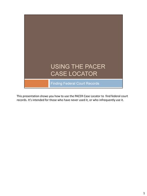 pacer case locator