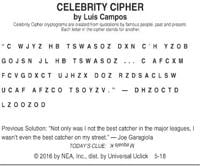 celebrity cipher today