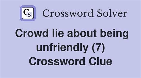 unfriendly or hostile crossword