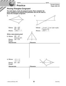 triangle congruence postulates worksheet