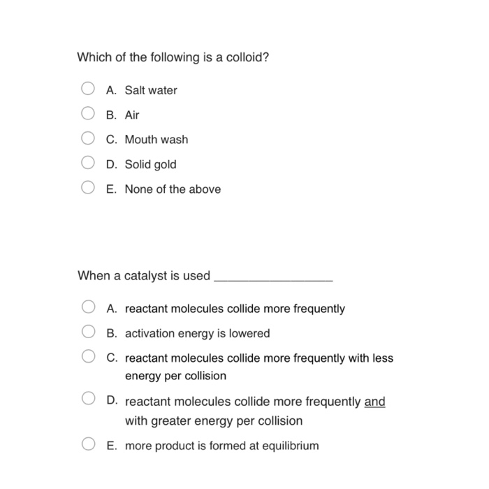 which of the following is a colloid