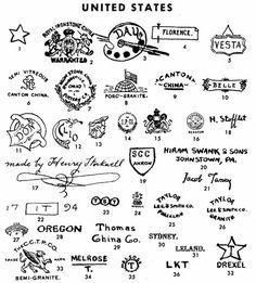 united states pottery marks