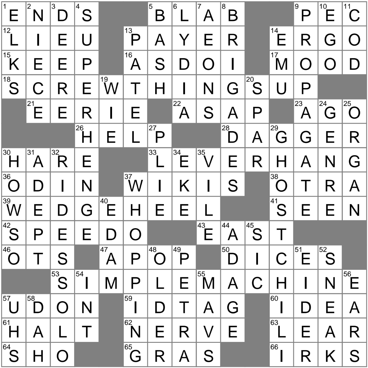 alone solo crossword