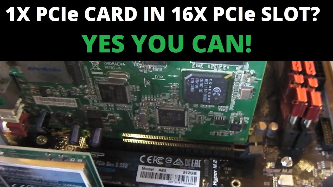 can you put pcie 4x in 16x slot