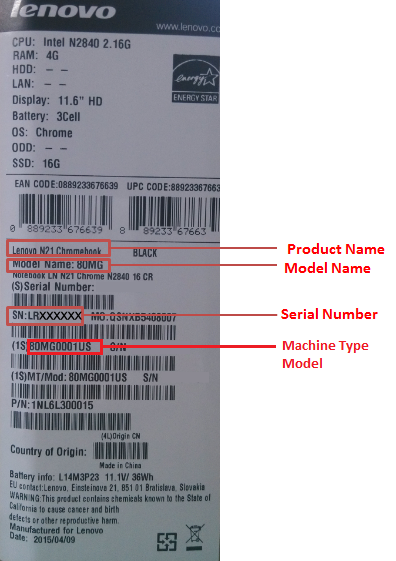 serial number check lenovo