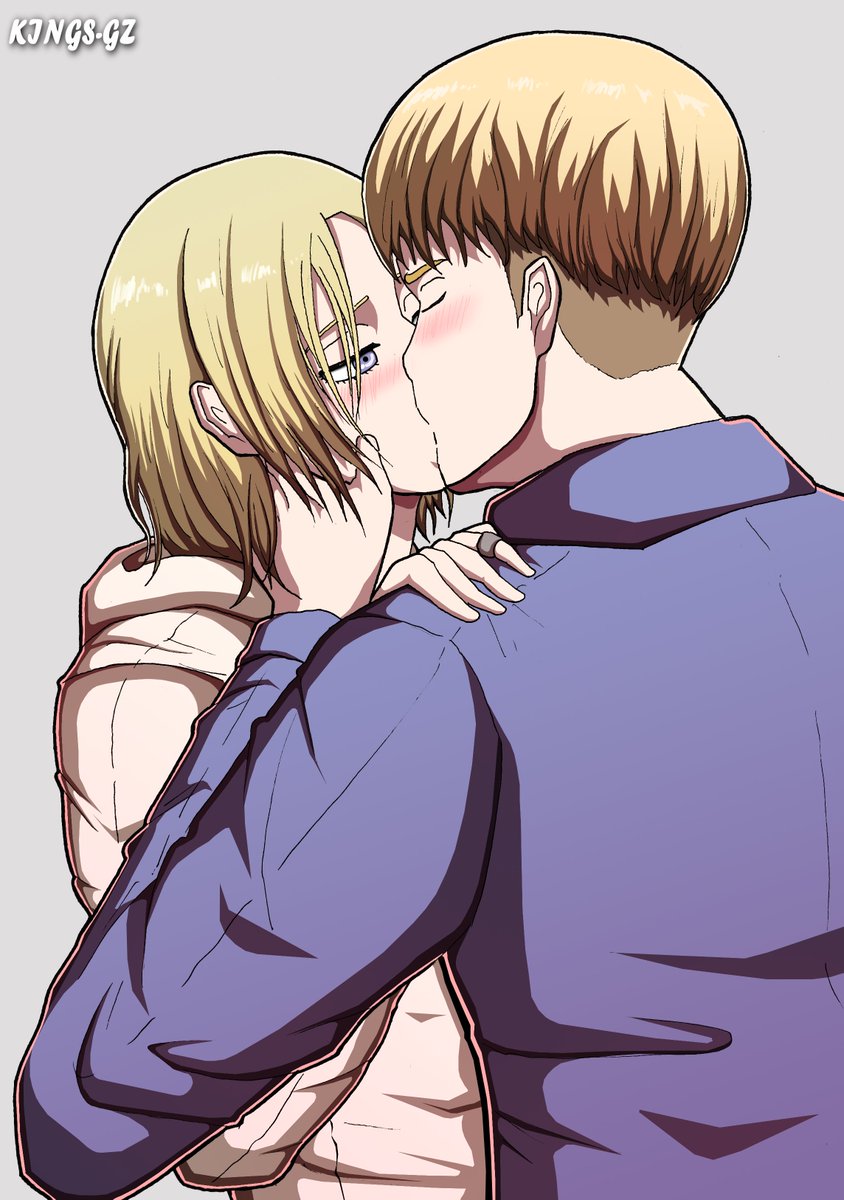 armin and annie kiss