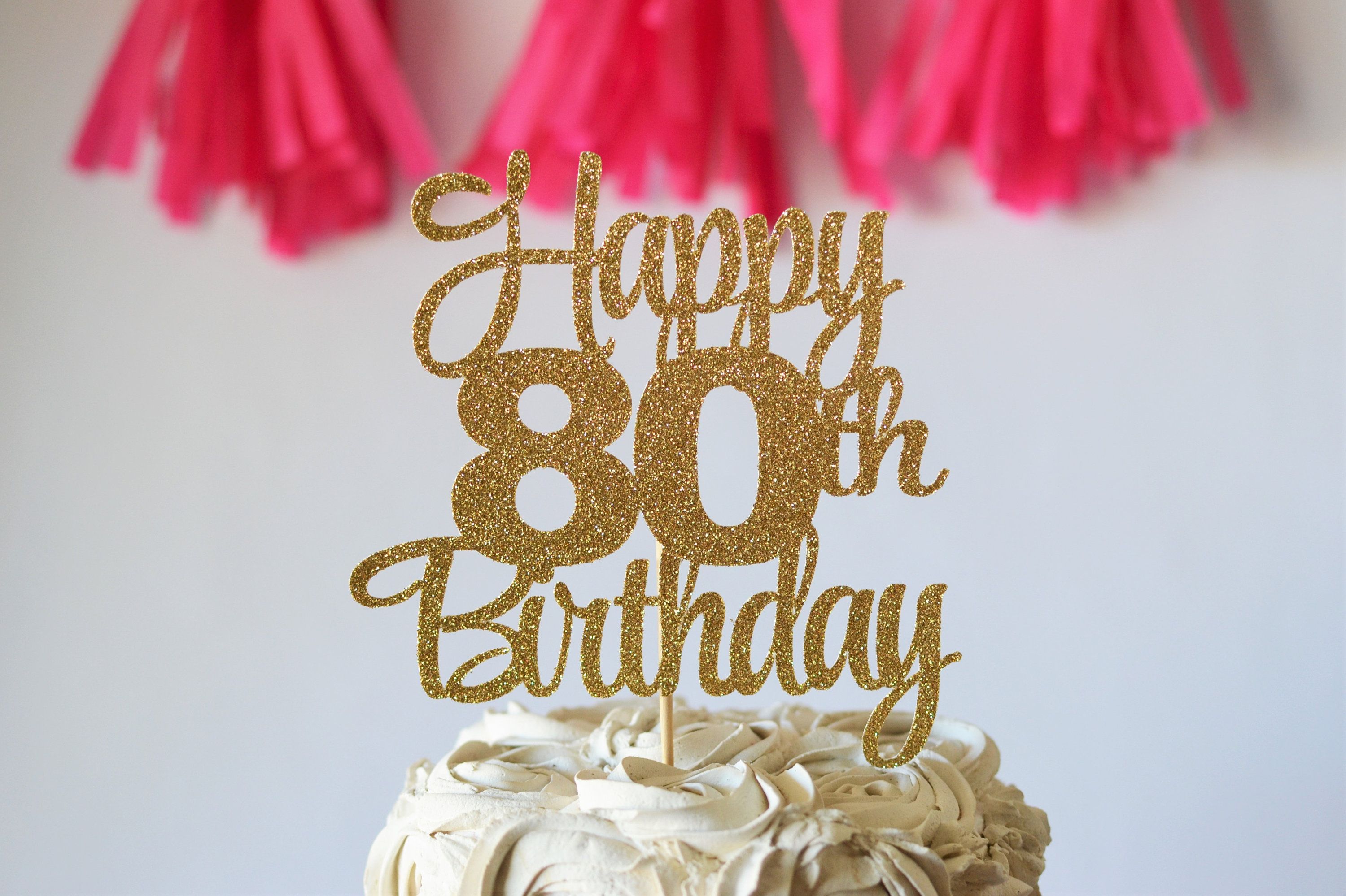 cake decorations 80th birthday