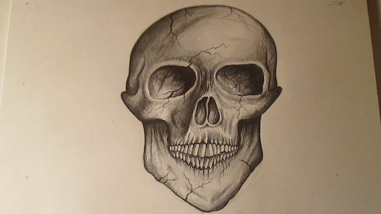 calavera dibujo a lapiz