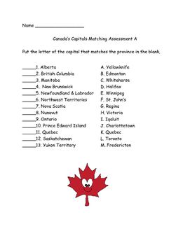 capital cities of canada quiz