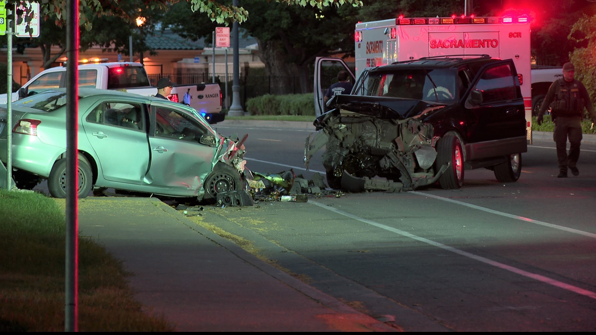 car accident sacramento last night