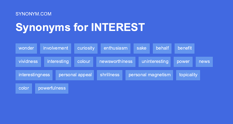 interests thesaurus