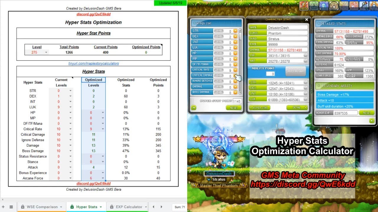 maplestory stats calculator