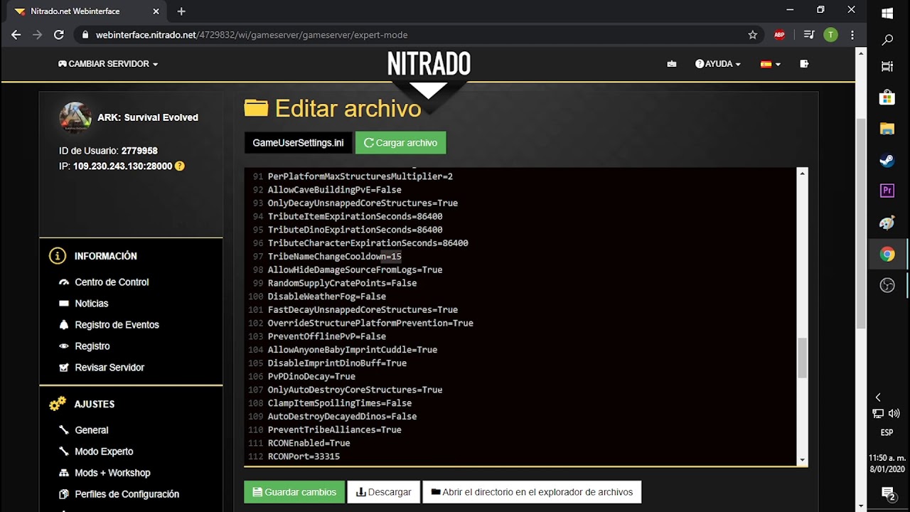 ark server nitrado