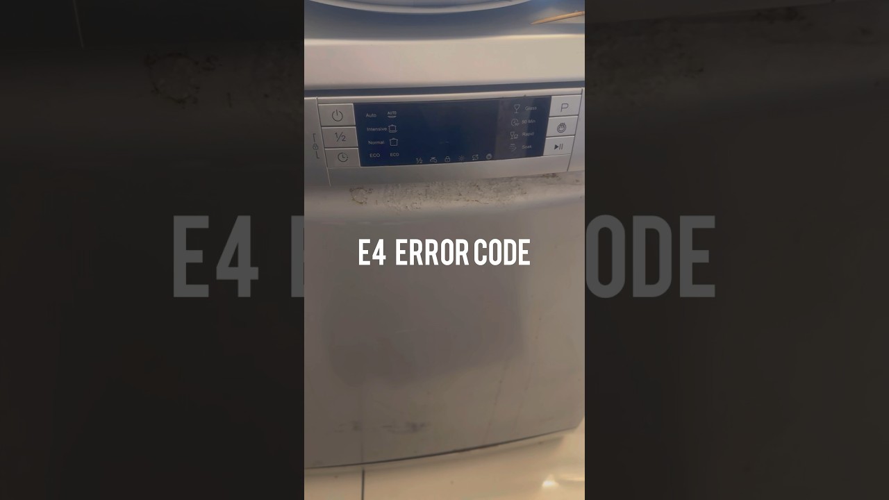 dishwasher e4 error