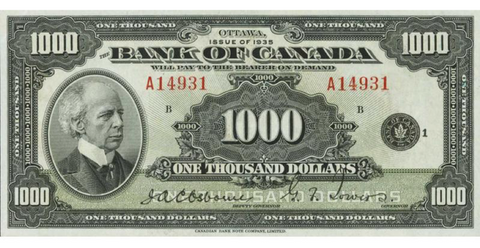 old canadian paper money value