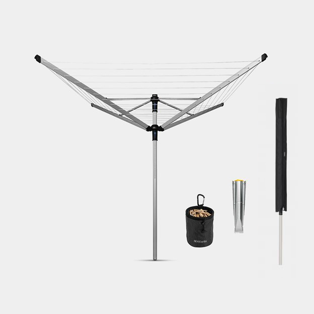 brabantia 50m lift-o-matic washing line with ground spike