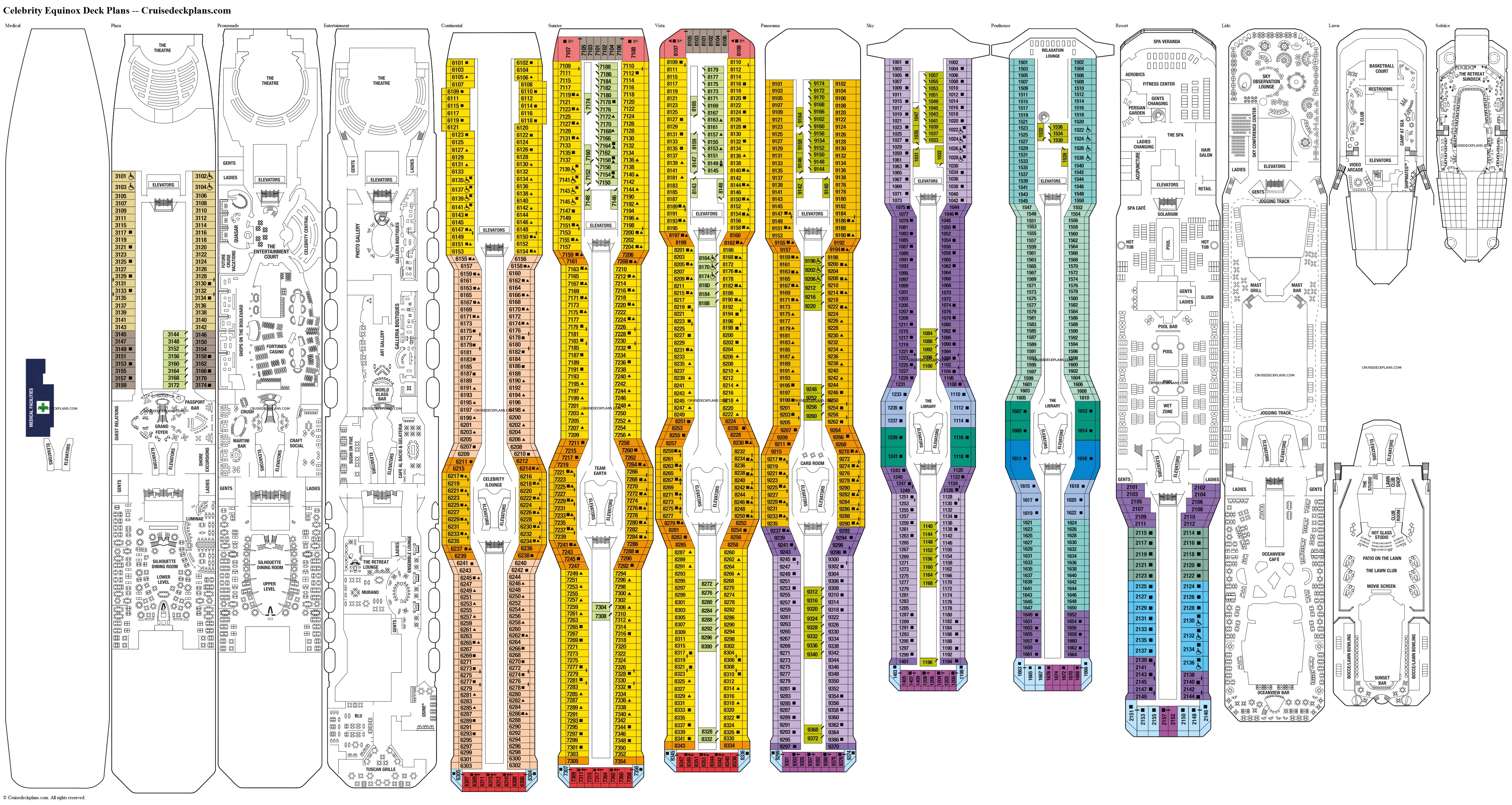 celebrity equinox deck plans