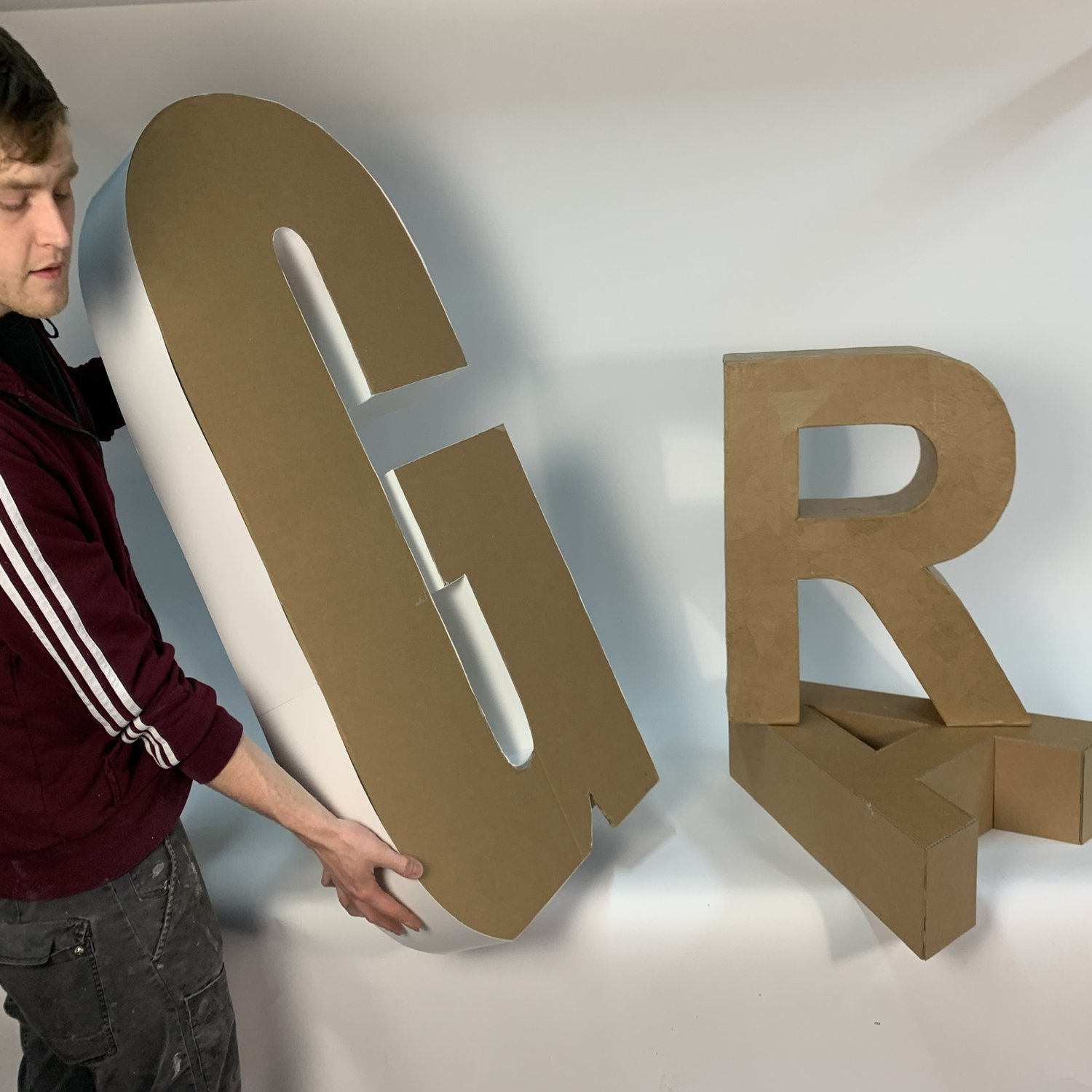 large cardboard letters