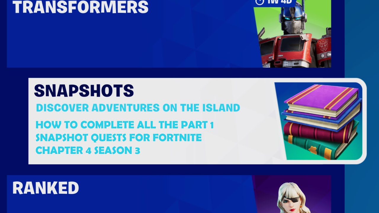 fortnite snapshots quests