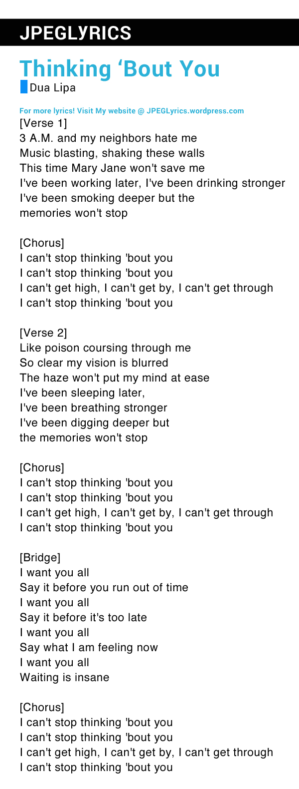 thinking about you lyrics