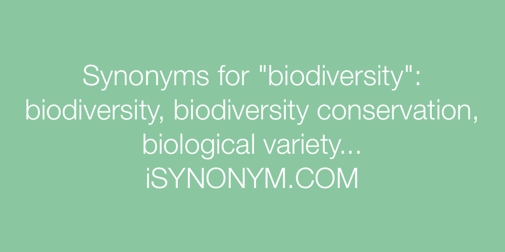 biodiversity antonym