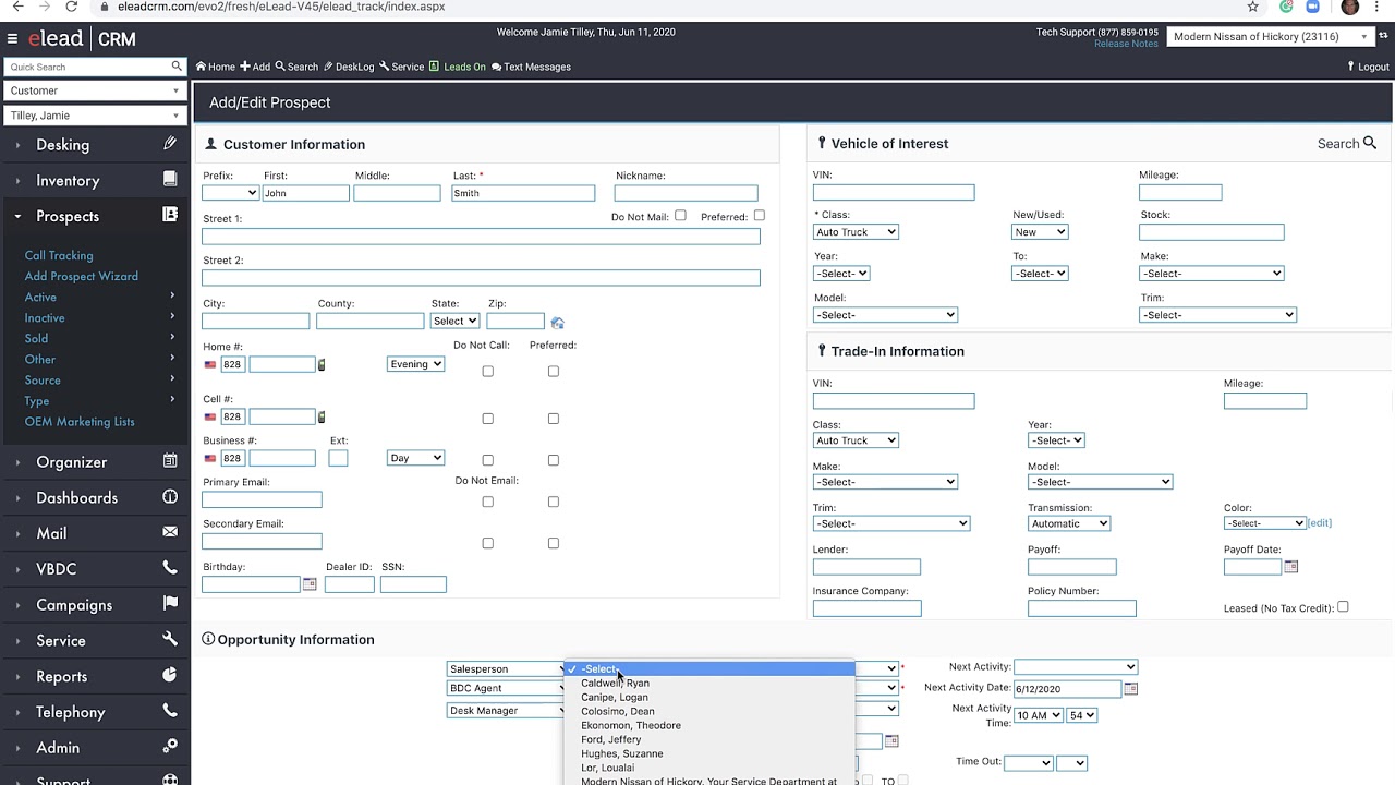 eleads login crm