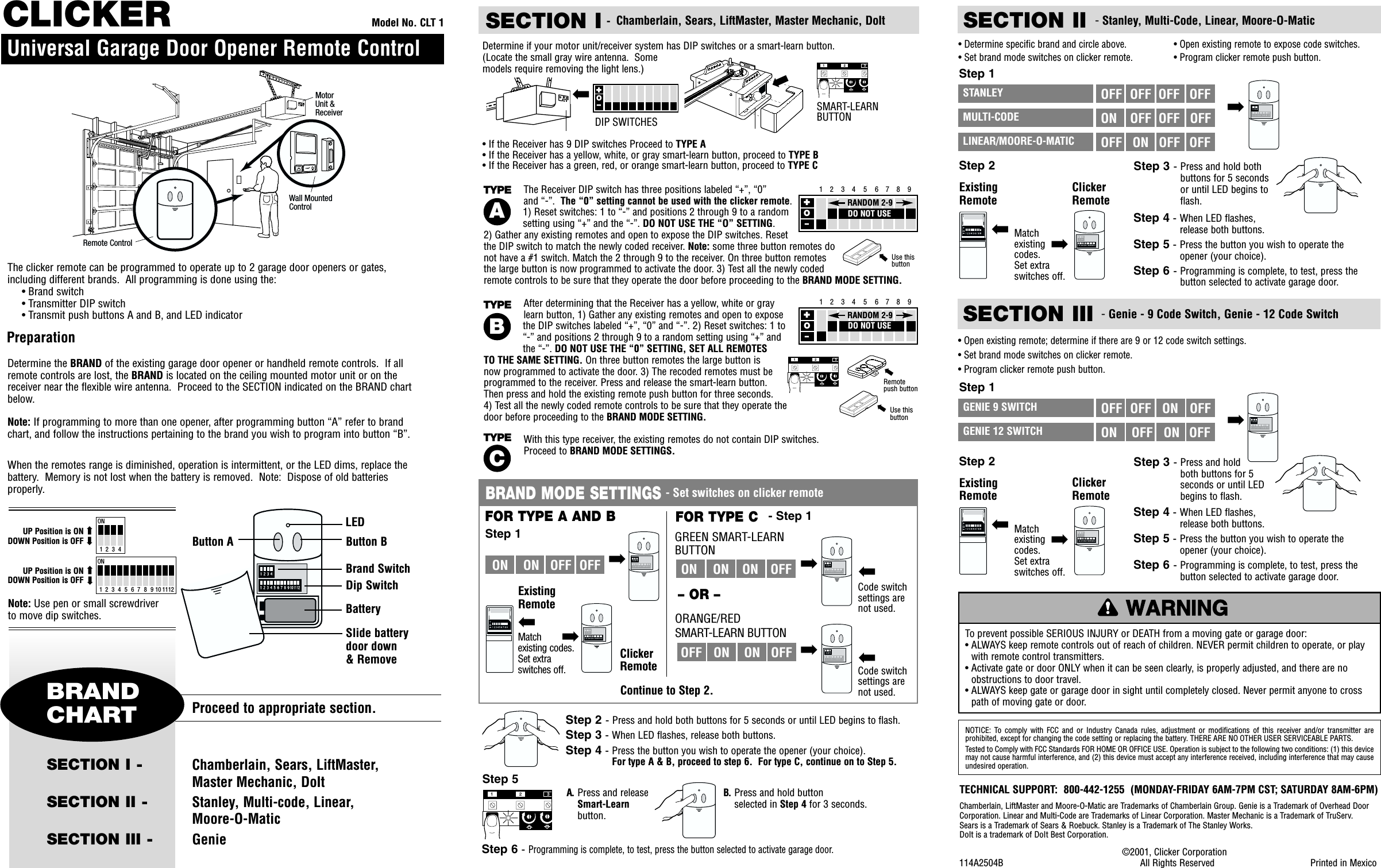 chamberlain clicker manual