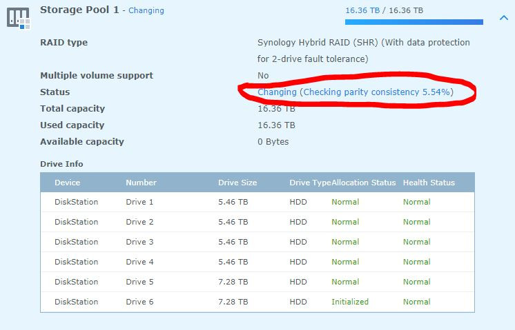 change raid type synology