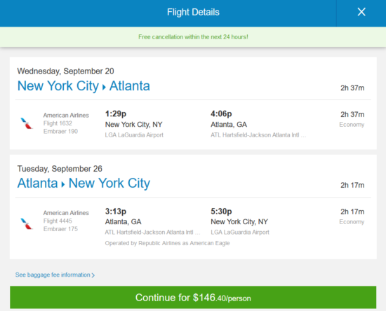 cheap flights from atlanta to new york