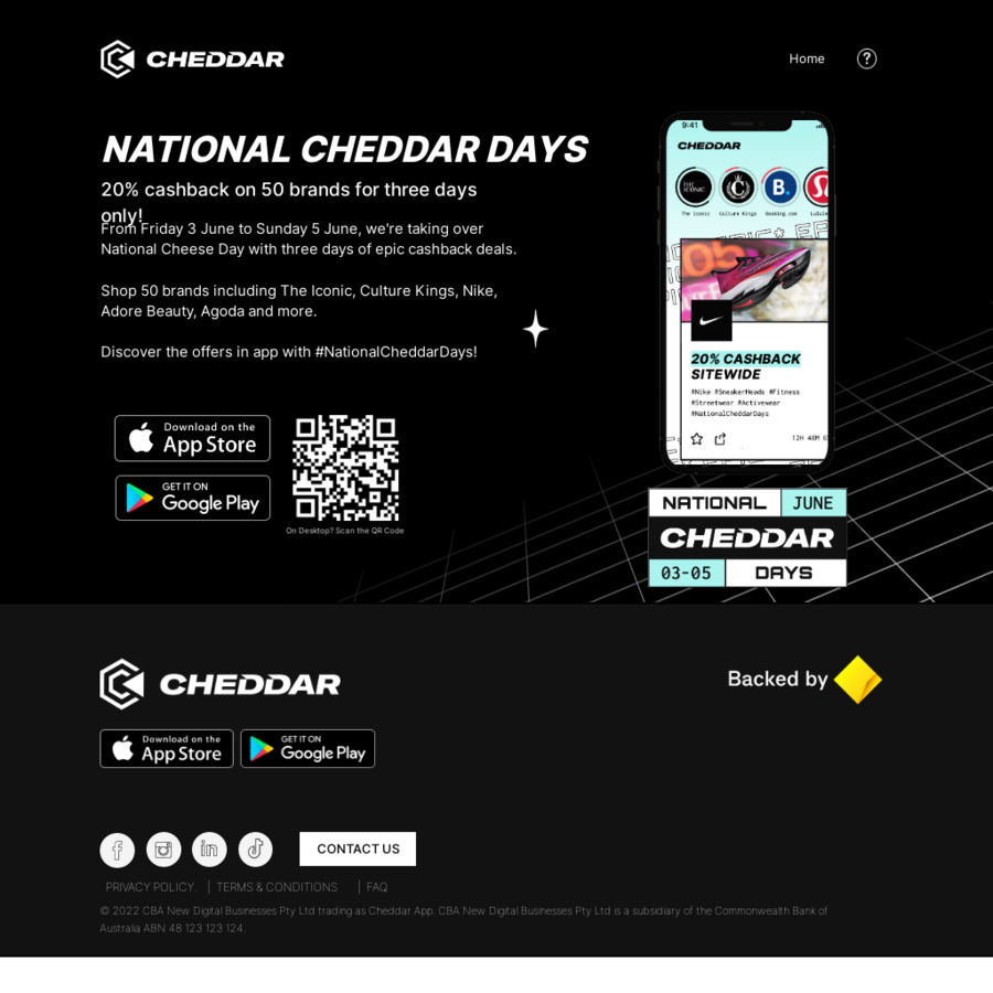 cheddar $70 cashback