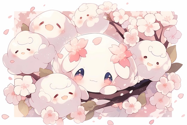 cherry blossom chibi