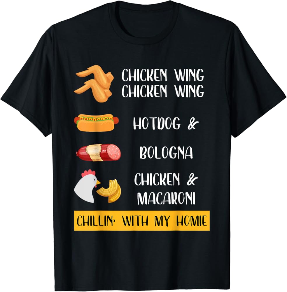 chicken wing chicken wing hot dog and bologna